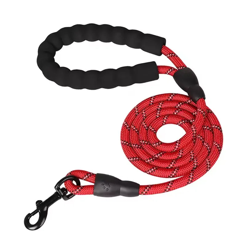 1.2/3M Pet Reflective Leash Nylon Round Leash Explosionproof Punch Leash Dog Walking Round Leash Without Strangulation