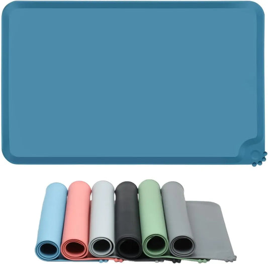 Non-Slip Waterproof Silicone Pet Feeding Mat for Dog Cat Food And Water Bowl Placemat